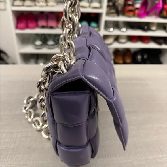 Purple Chain Shoulder Bag - Picture 3 of 5